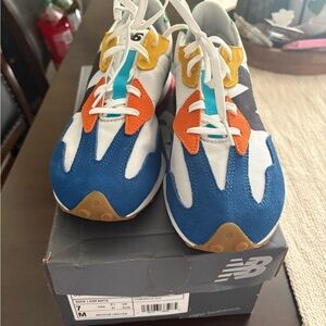 New Balance Kids' Blue and Orange Sneakers